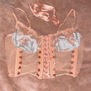 Savage x fenty peach corset top